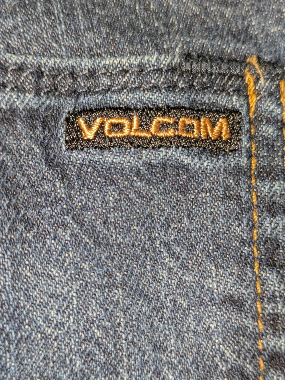 Volcom Vorta Slim Straight Jeans Men's 33 Dark Wash Skate Stretch Denim